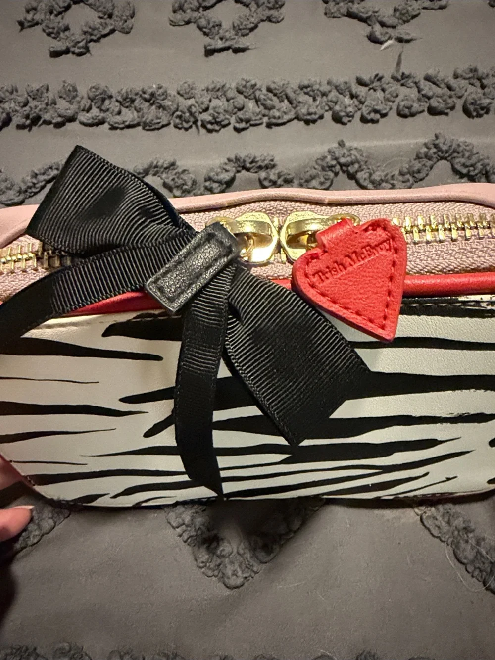 Trish McEvoy Zebra Print Cosmetic Case